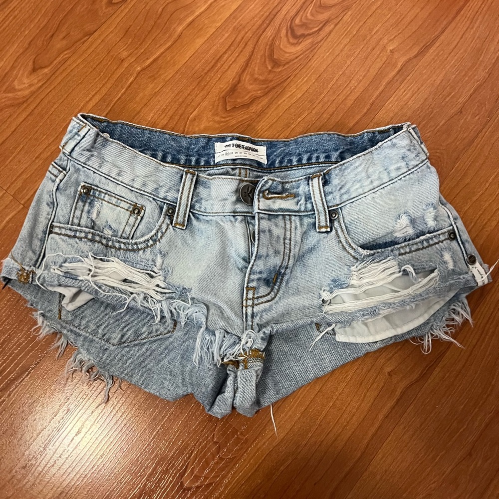 Blue denim one teaspoon Bonita shorts